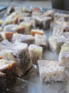 olive bread croutons